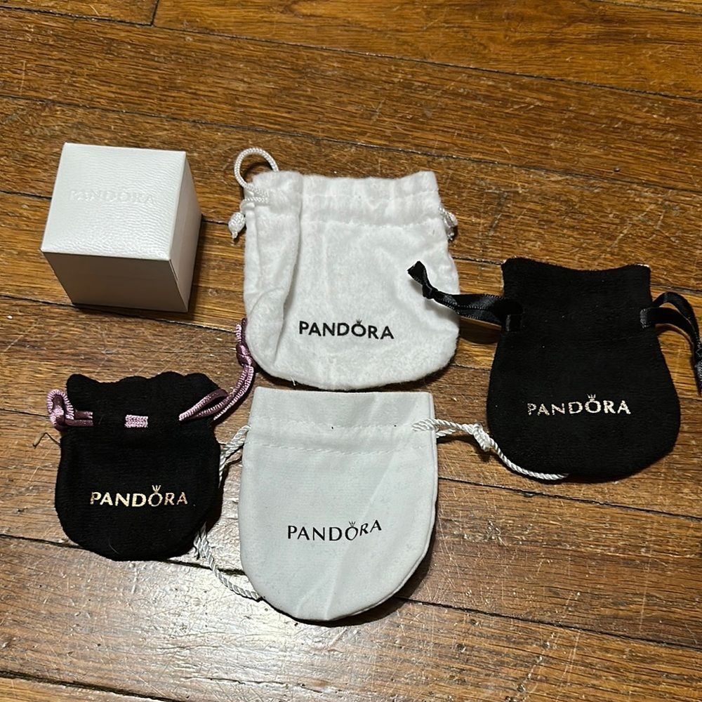 Pandora Jewelry Gift Pouches + Box, Set of 5